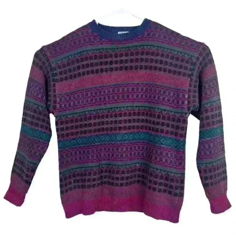 Multicolor Crewneck Sweater for Men